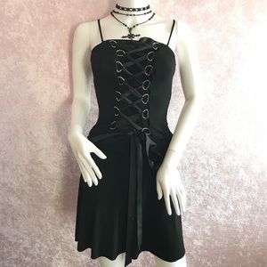 vintage morbid threads midi corset gothic dress